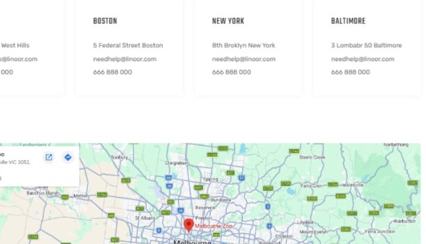 Melbourne office map